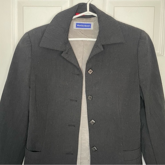 Austin Reed Vintage Wool Button Grey Jacket Small - Picture 2 of 8